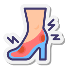 Uncomfortable shoes icon