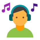 Musik über Kopfhörer hören icon