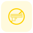 No arms and ammunition allowed at restaurant icon