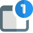 Notification for the web pages in numeric format icon