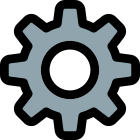 Tooth gear setting logo in computer operating system icon