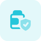 Safe drug medicine bottle approved by FDA icon