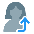 Curve upload arrow for user profile data download icon