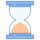 Песочные часы с песком внизу icon