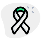 Cancer ribbon symbol isolated on a white background icon