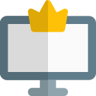 Membership crown badge for premium online member icon