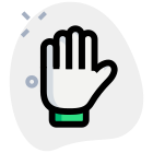 Hand gesture for high-five and stop signal icon