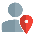 Location classic user profile isolated on a white background icon