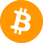 Bitcoin a cryptocurrency, a form of electronic cash and decentralized digital currency. icon