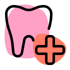 Dentistry Specialty Hospital isolated on a white background icon