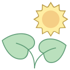 Planta sob sol icon