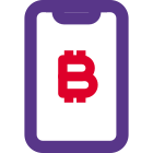 Bitcoin application for smartphone for viewing statics and mining icon
