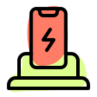 Smartphone rest power charging station dock layout icon