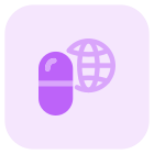 Capsules and pill availability on an internet icon
