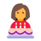 케이크를 들고 있는 생일 소녀 icon
