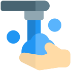 Hand washing and sanitation as part of human nature icon