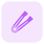 Tongs for picking up hot items layout icon