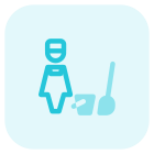 Maid services in a hotel for cleaning other responsibility icon