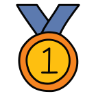 Medalha de primeiro lugar icon