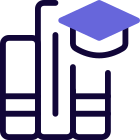 Book on graduation of particular field isolated on a white background icon