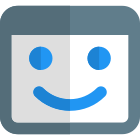 Website good ratings with smiling face emoji icon