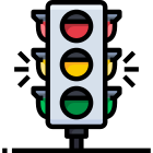 외부 교통 신호등 지도 및 위치 justicon-lineal-color-justicon icon