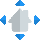 Smart home connected with various network and monitoring icon