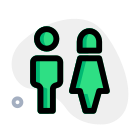 外部男性和女性浴室火柴人信号标识购物中心绿色塔尔维沃 icon