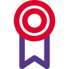 Circle emblem for the achievement in defense unit icon