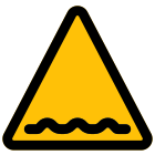 Warning for rough road ahead with several bumps icon