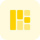 Left sitemap grid lines on square block icon