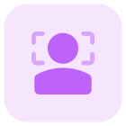 Face recognition in social media new technology system icon