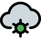 Cloud computing software setting and preferences option icon