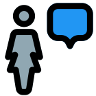 Chatting with peers messenger application function layout icon