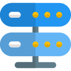 Server network and switches for the multiple users icon