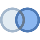 Mengendiagramm Schnittmenge & Differenzmenge rechts icon