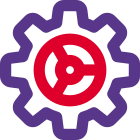 Cog wheel for application and computer management icon