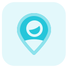 Location of a single user for work from remote location icon