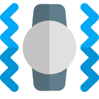 Smartwatch on a silence mode with vibration mode icon