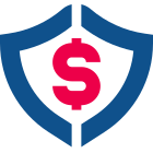 Shield With a Dollar Sign icon