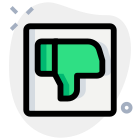 Thumbs down for online social media dislike button icon