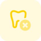 Removing a tooth from root canal cavity icon