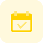 Calendar past event and appointment agenda completed icon