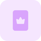 Online premium membership card with crown logotype icon