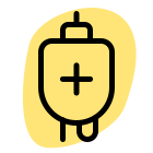 Bag of blood transfusion isolated on program icon