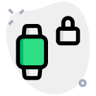 Smartwatch locked with enhanced passcode security protocol icon