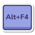 tasto alt-più-f4 icon
