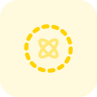 Atomic reaction Logotype isolated on white background icon
