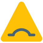 Triangular shape signboard with an alertness displayed icon