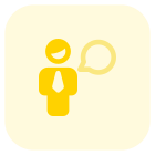 Businessman chat messenger application function layout icon